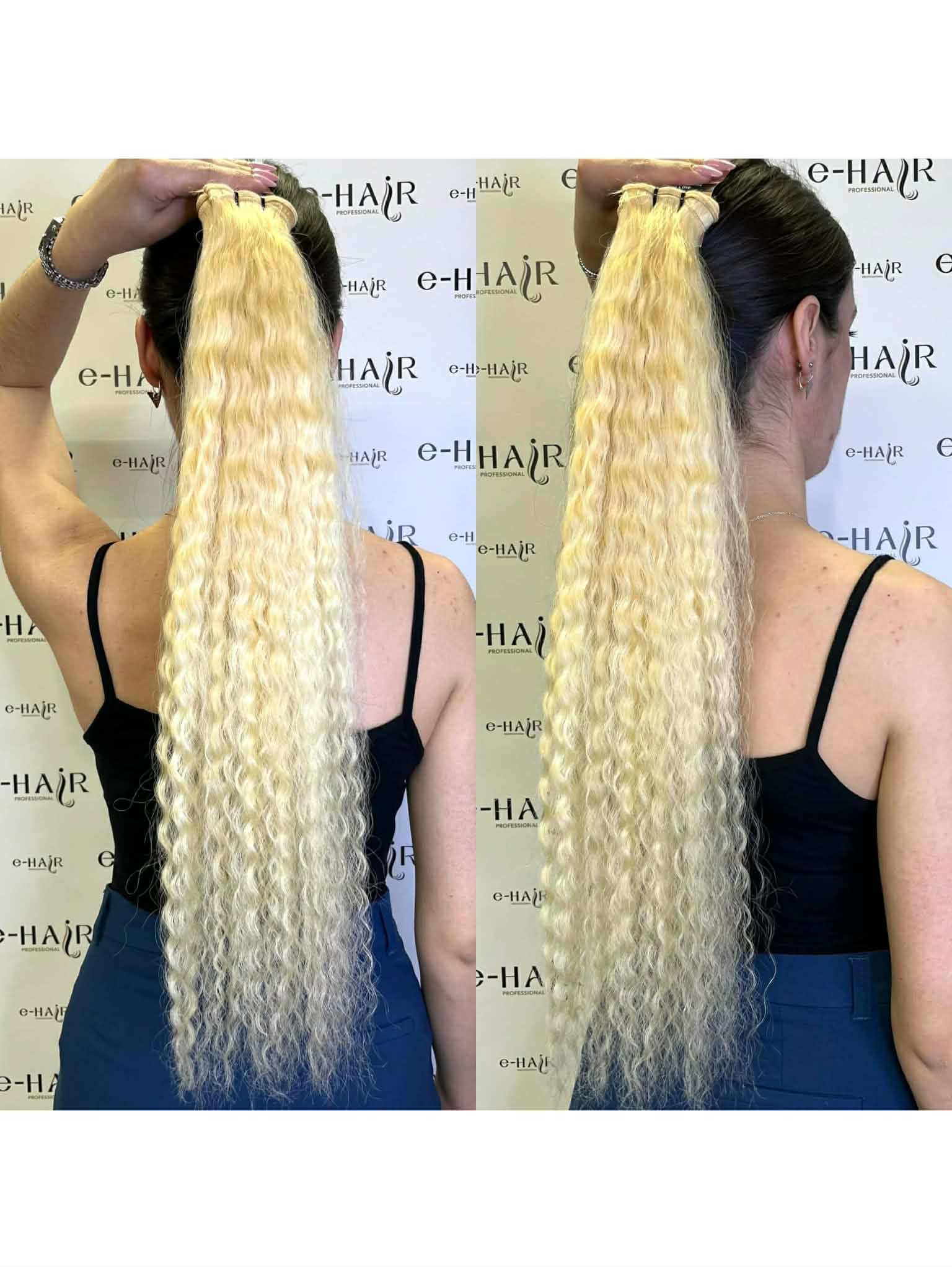 Αλογοουρά Φυσική Russian Hair Gold Line Deep Wave 60-65cm 613#