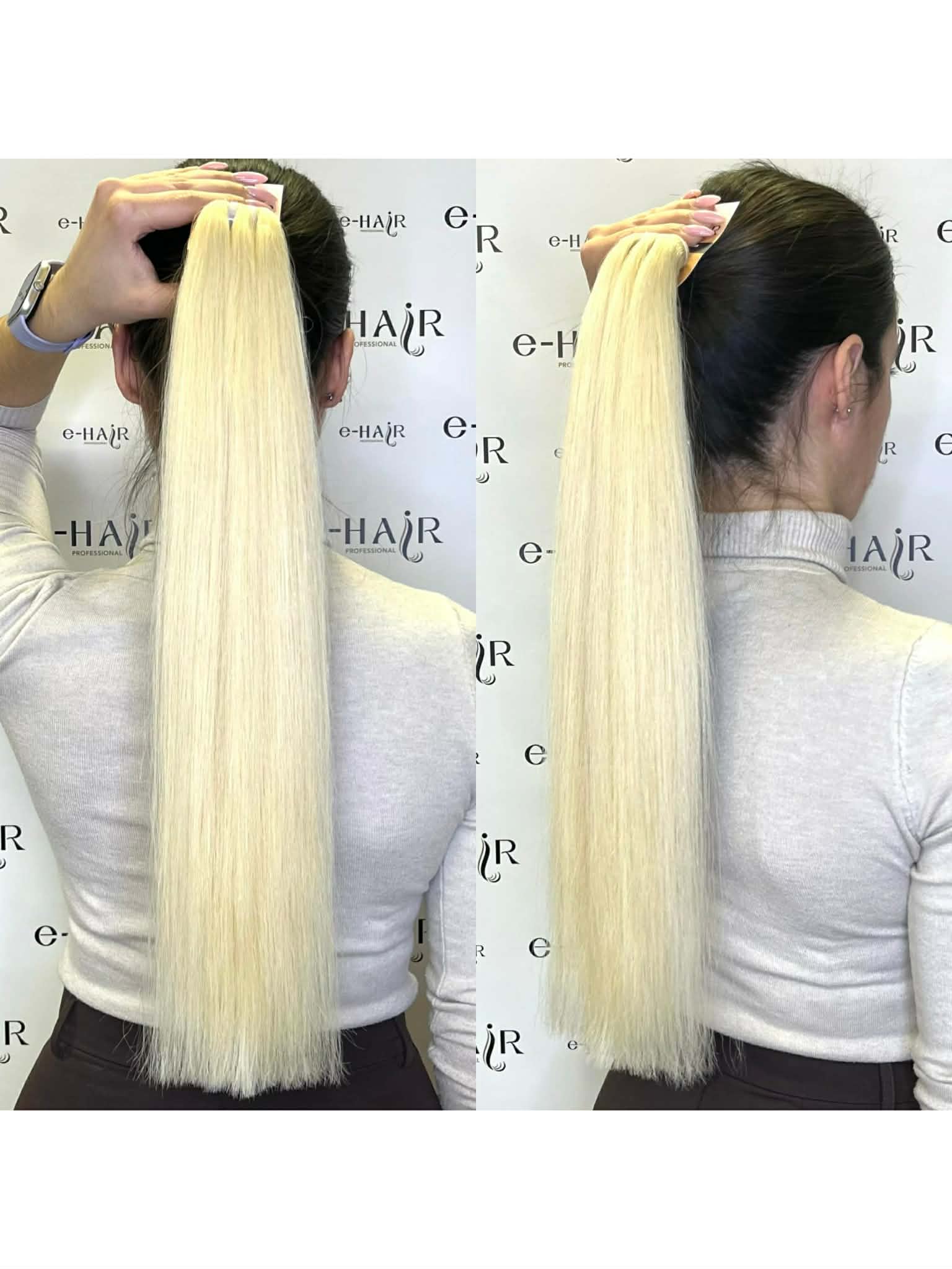 Αλογοουρά Φυσική Russian Hair Gold Line 55cm 60# Light Blonde