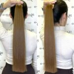Αλογοουρά Φυσική Russian Hair Gold Line 55cm 6# Chestnut Brown