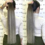 Αλογοουρά ponytail φυσικά μαλλιά bronze line 60-65cm  Balayage P4/Ice#