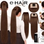 Αλογοουρά ponytail φυσικά μαλλιά bronze line 75-80CM 100gram 4# Brown
