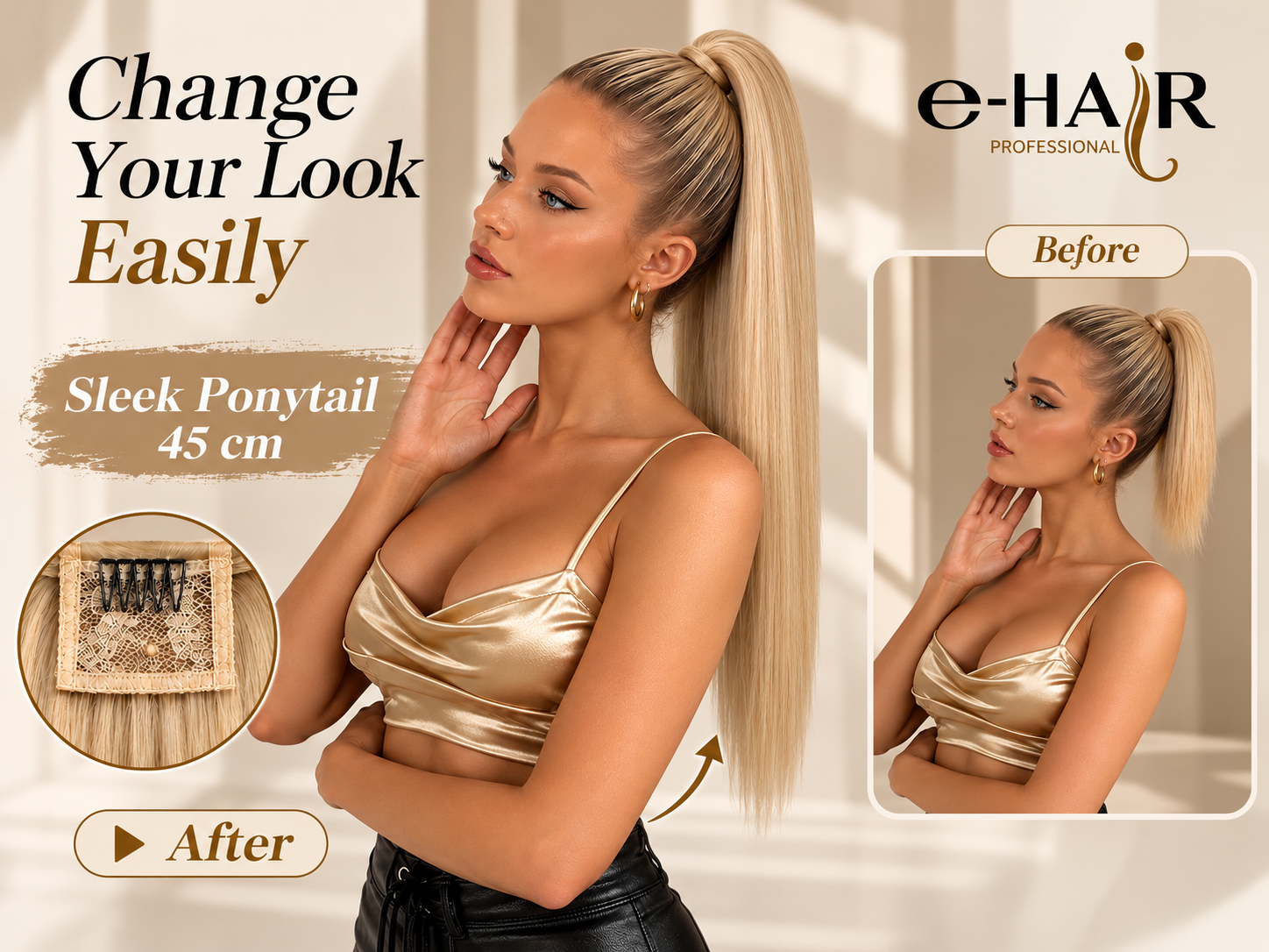 Αλογοουρά Ponytail Φυσικά Μαλλιά Silver Line Με Χτενάκι 55cm 99# Wine Red - Image 8