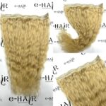 Τρέσα Φυσική Wavy Russian Hair Gold Line Με Clips 45-50cm 613# Standard Blonde