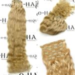 Τρέσα Φυσική Wavy Russian Hair Gold Line Με Clips 45-50cm 60# Blonde