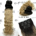 Τρέσα Φυσική Wavy Russian Hair Gold Line Με Clips 45-50cm T1b/Iceblonde#