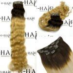 Τρέσα Φυσική Wavy Russian Hair Gold Line Με Clips 45-50cm 6/613# Ombre