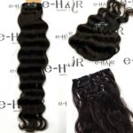 Τρέσα Φυσική Wavy Russian Hair Gold Line Με Clips 45-50cm 2# Dark Brown