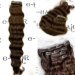 Τρέσα Φυσική Wavy Russian Hair Gold Line Με Clips 45-50cm 7#
