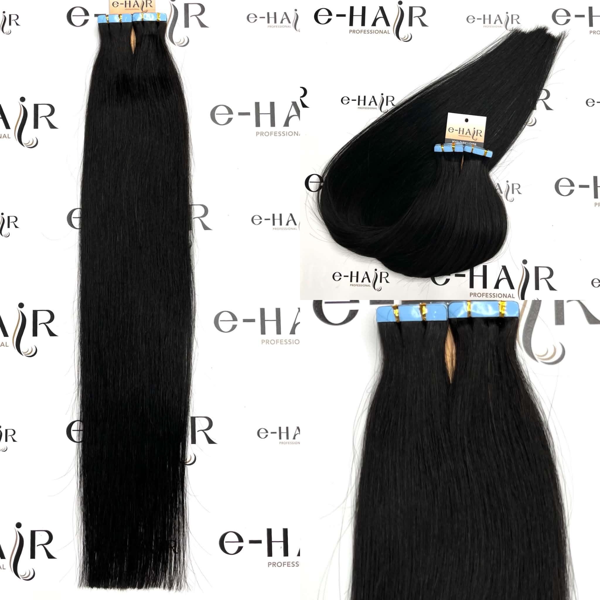 Tape Extensions Gold Line 10 Pcs 1# Jet black 60-65cm - Image 5
