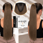Αλογοουρά ponytail φυσικά μαλλιά bronze line 55-60cm 3# Medium Brown