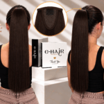 Αλογοουρά ponytail φυσικά μαλλιά bronze line 55-60cm 2# Dark Brown