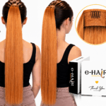Αλογοουρά ponytail φυσικά μαλλιά bronze line 65cm Orange#