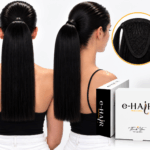 Αλογοουρά Ponytail Φυσικά Μαλλιά Silver Line Με Χτενάκι 45-50cm 1# Jet Black