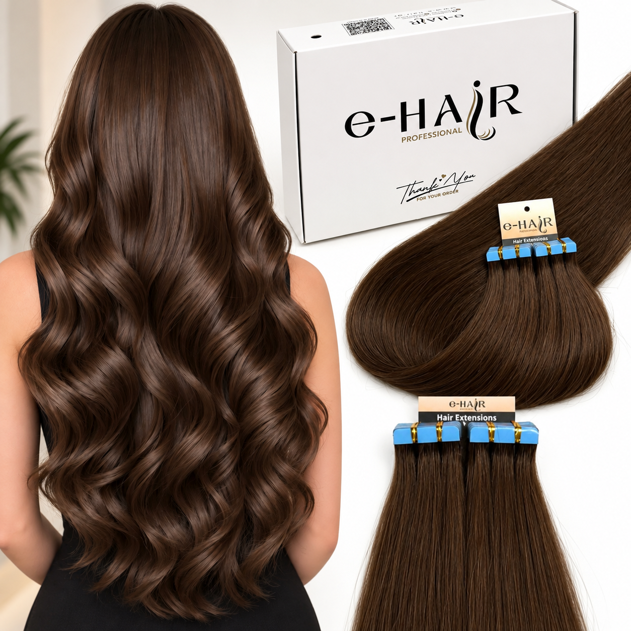 Tape Extensions Gold Line 10 Pcs 2# Dark Brown 60-65cm - Image 7